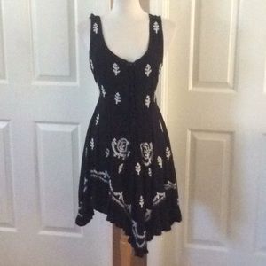 J Gllee Black Asymmetrical Hem Dress